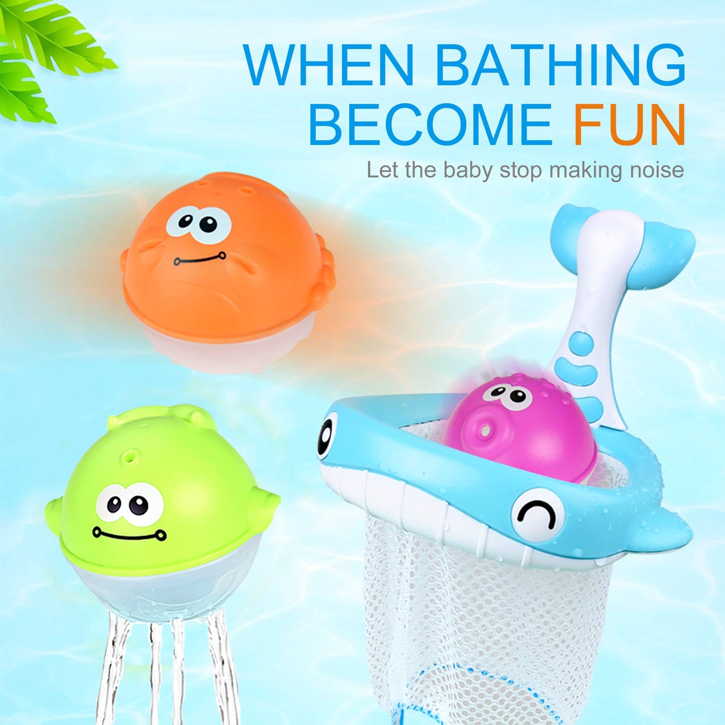 MoraBaby Bath Toy Set – 36 Foam Letters & Numbers + Floating Animals & Organizer Bag