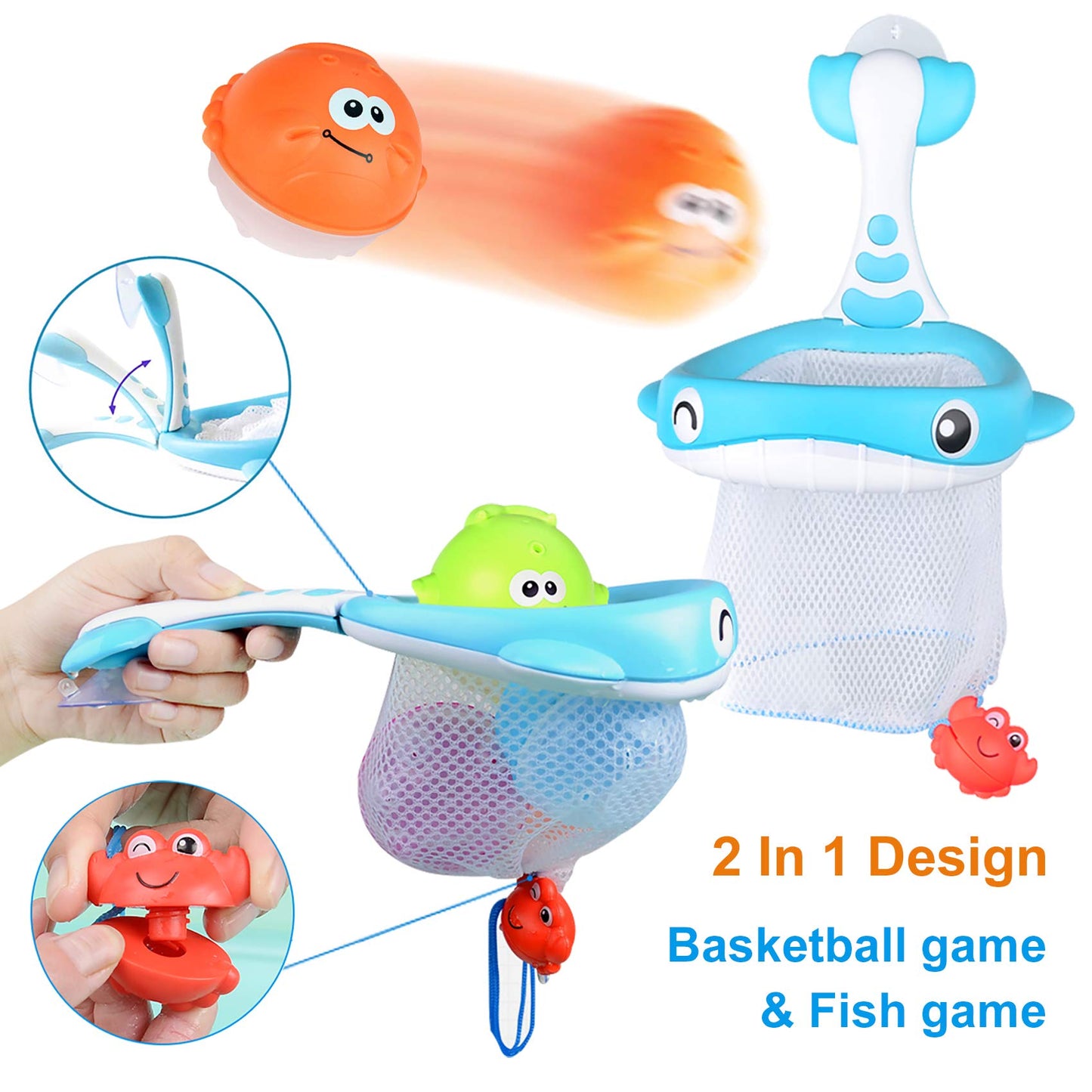 MoraBaby Bath Toy Set – 36 Foam Letters & Numbers + Floating Animals & Organizer Bag