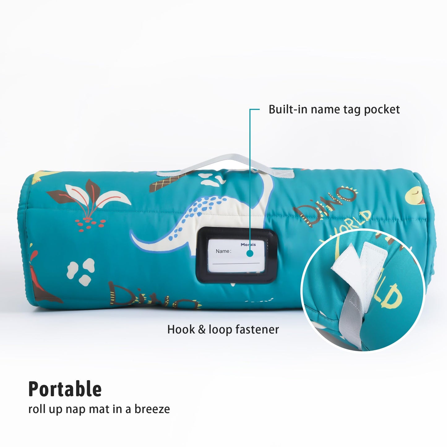 MORAIS Toddler Nap Mat with Pillow and Blanket – 52 x 20 in | Lightweight Cozy Preschool Nap Mat