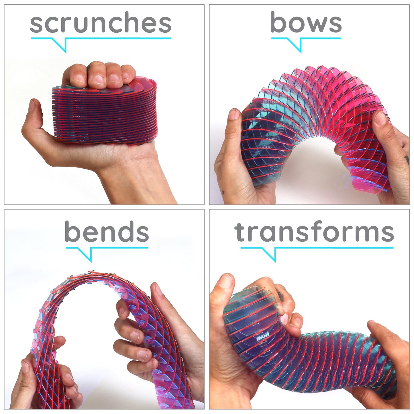 Morf Fidget Sensory Spring Berry – 3D Slug Spring Toy for Focus, Quiet Stress Relief