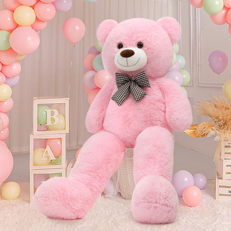 MorisMos Pink Giant Teddy Bear – 4 Feet, 47-Inch Plush Gift for Loved Ones