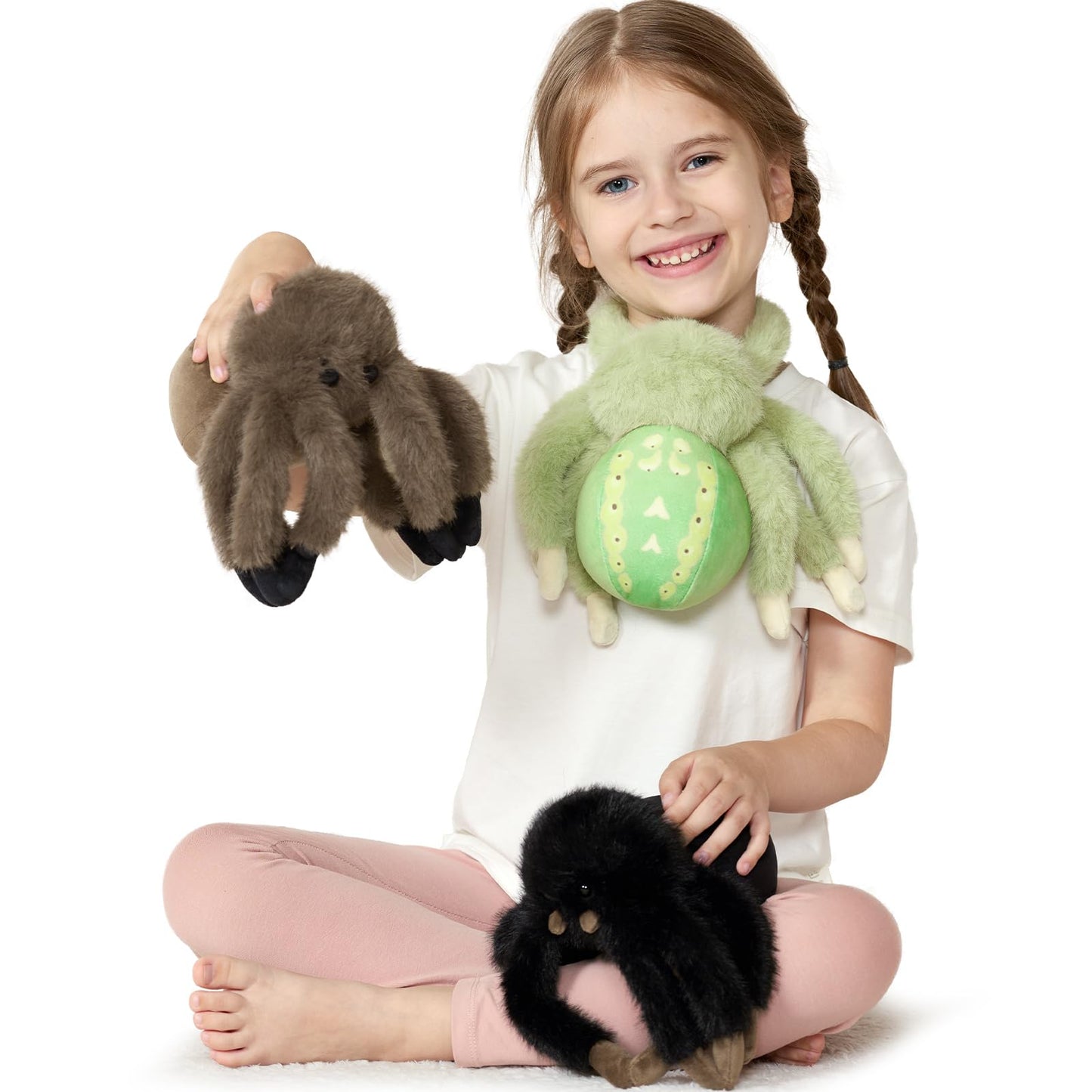 MorisMos 3 Pack Magnetic Spider Plush — 8-Inch Cute Spider Stuffed Animals for Kids, Decor & Gift