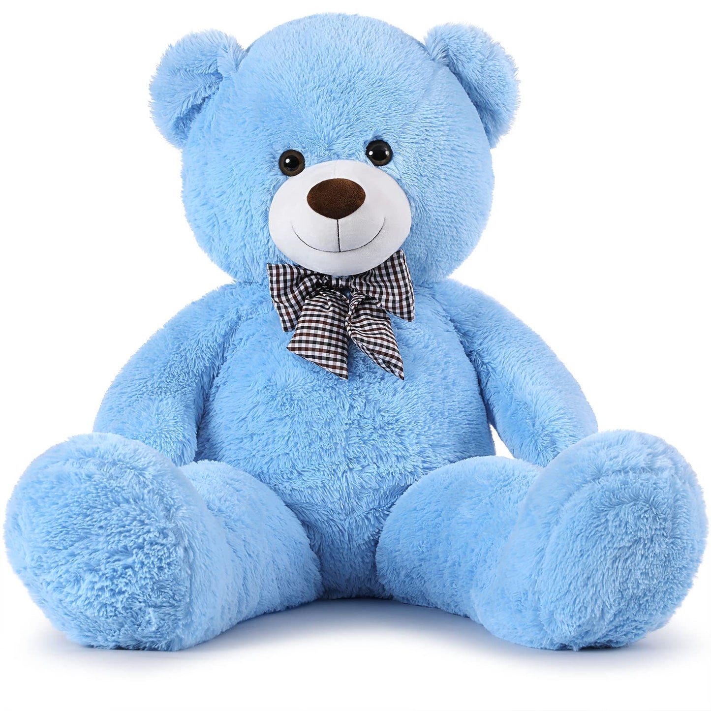 MorisMos Bow Tie Giant Teddy Bear 4 Feet – 47-Inch Blue Plush Gift