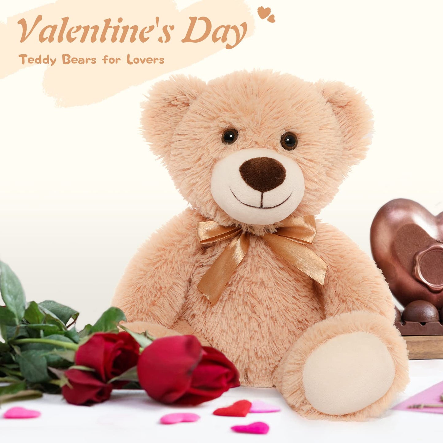 MorisMos 14-Inch Bulk Teddy Bears – 7-Pack Rainbow Plush Toys for Kids, Decor & Gifts