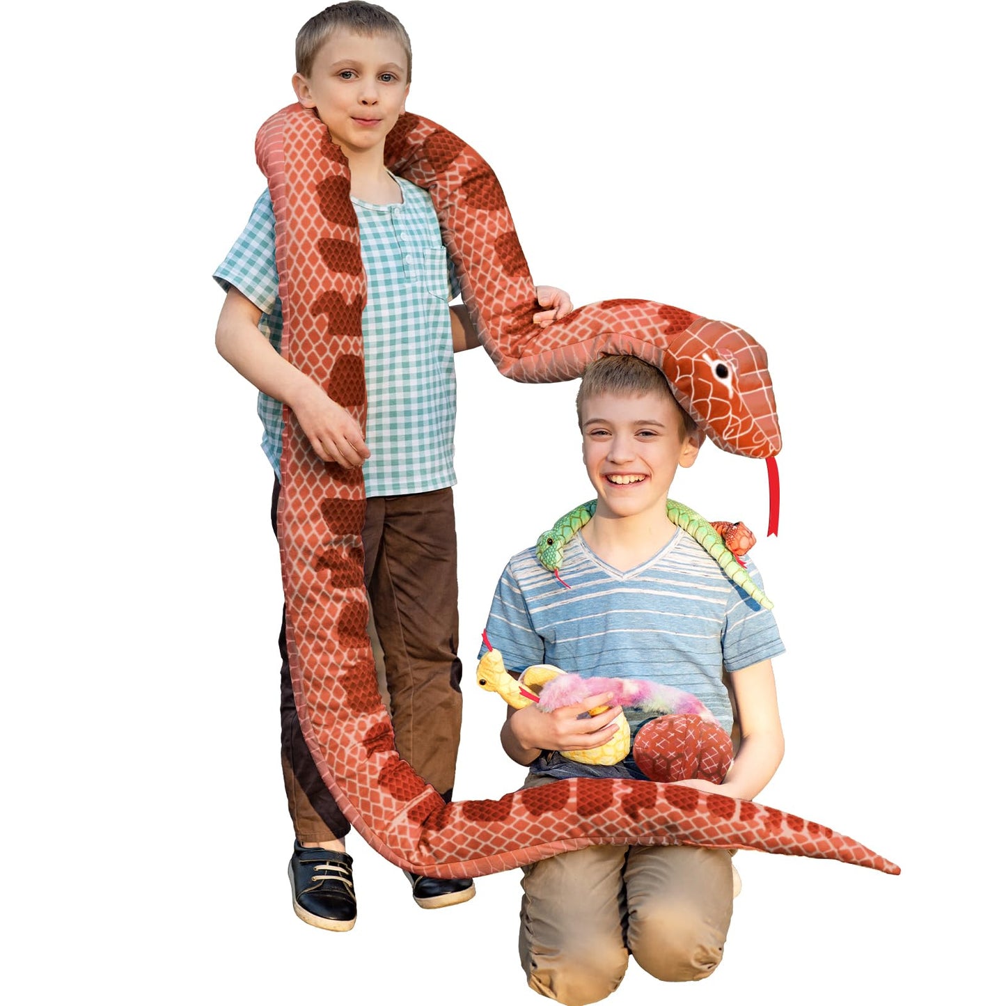 MorisMos Giant Snake Plush with Babies – 120in Realistic Boa Constrictor for Kids