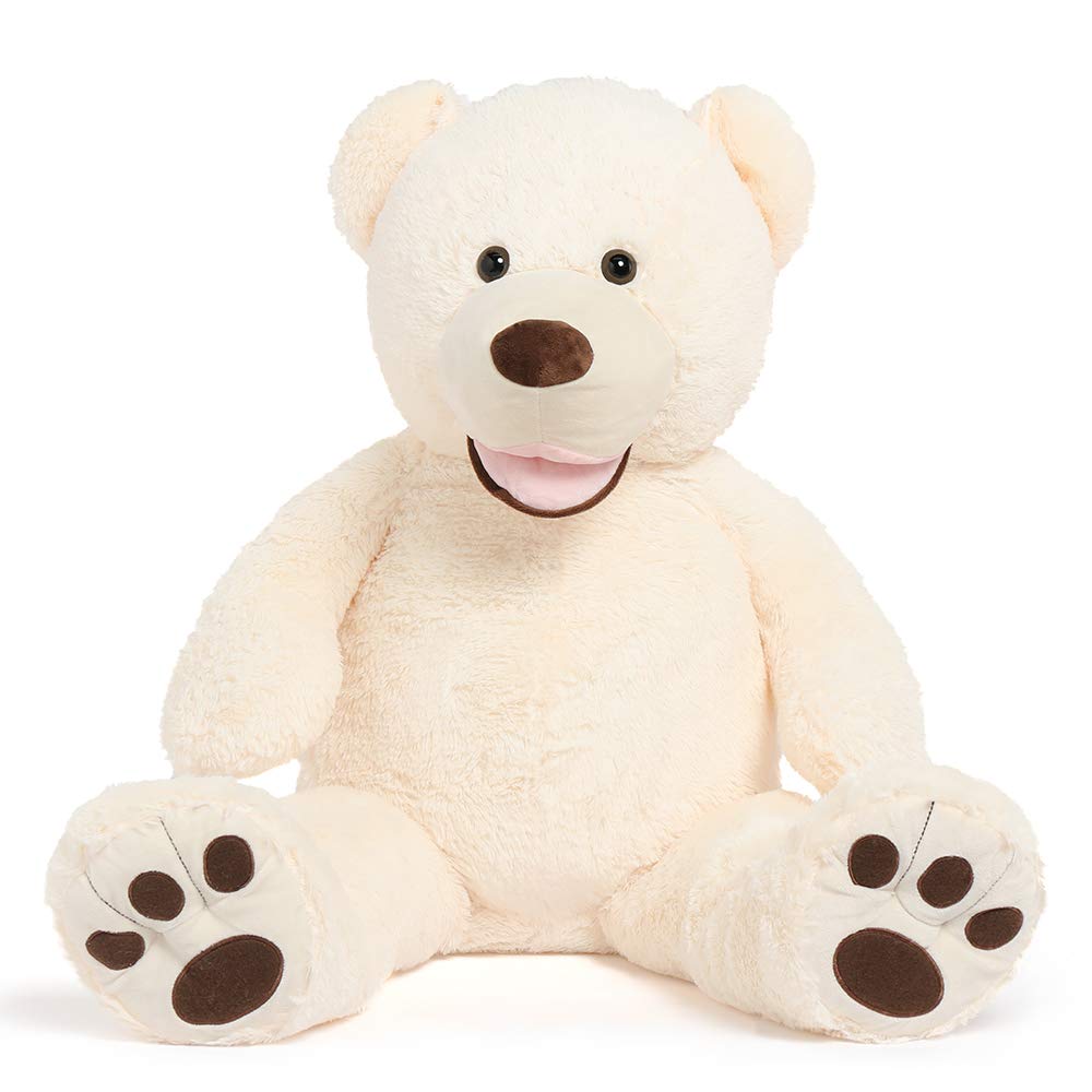 MorisMos Giant Teddy Bear 39in Beige – Ultra-Soft Plush for Cuddles
