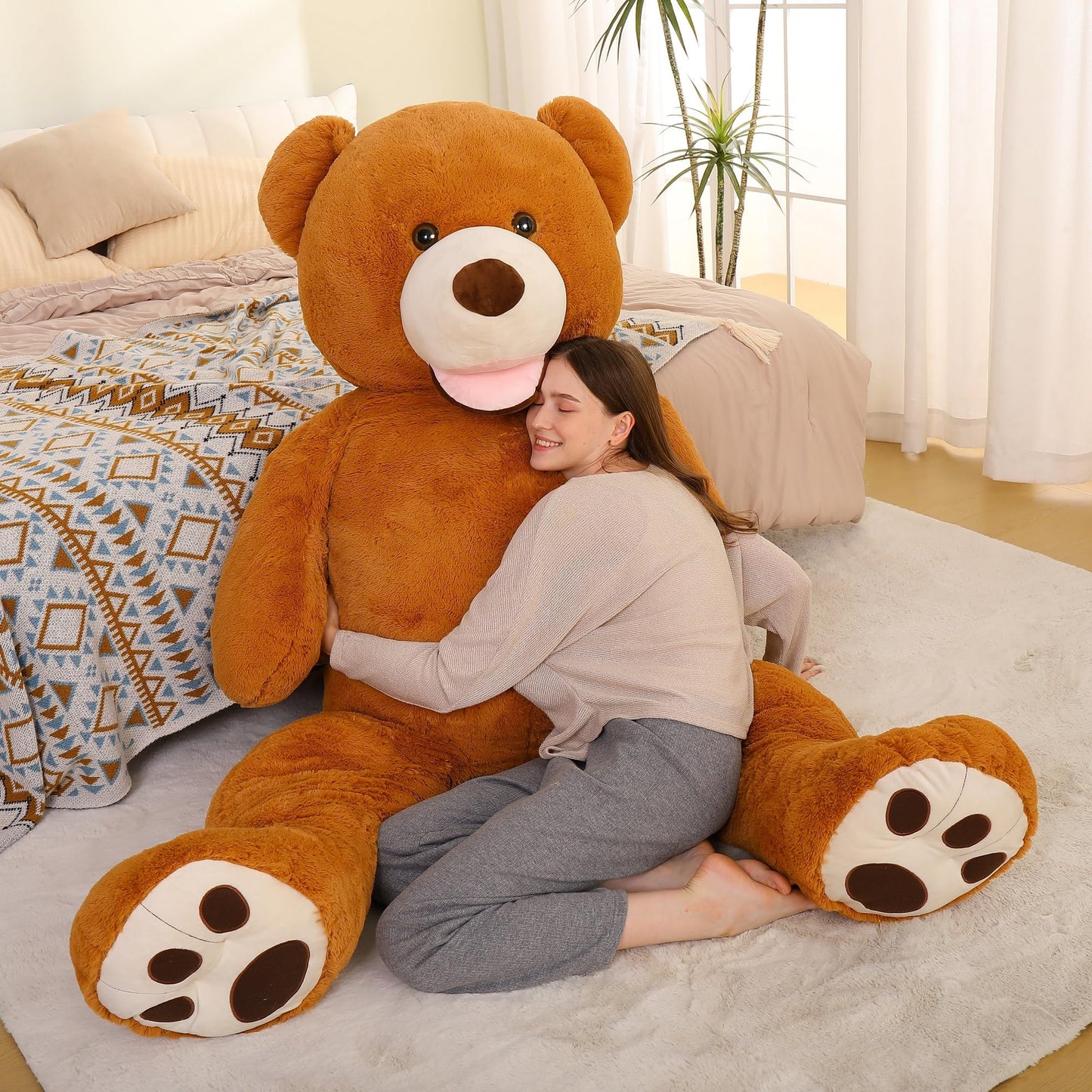 MorisMos Giant Teddy Bear Plush 5ft – Life-Size Hug Gift