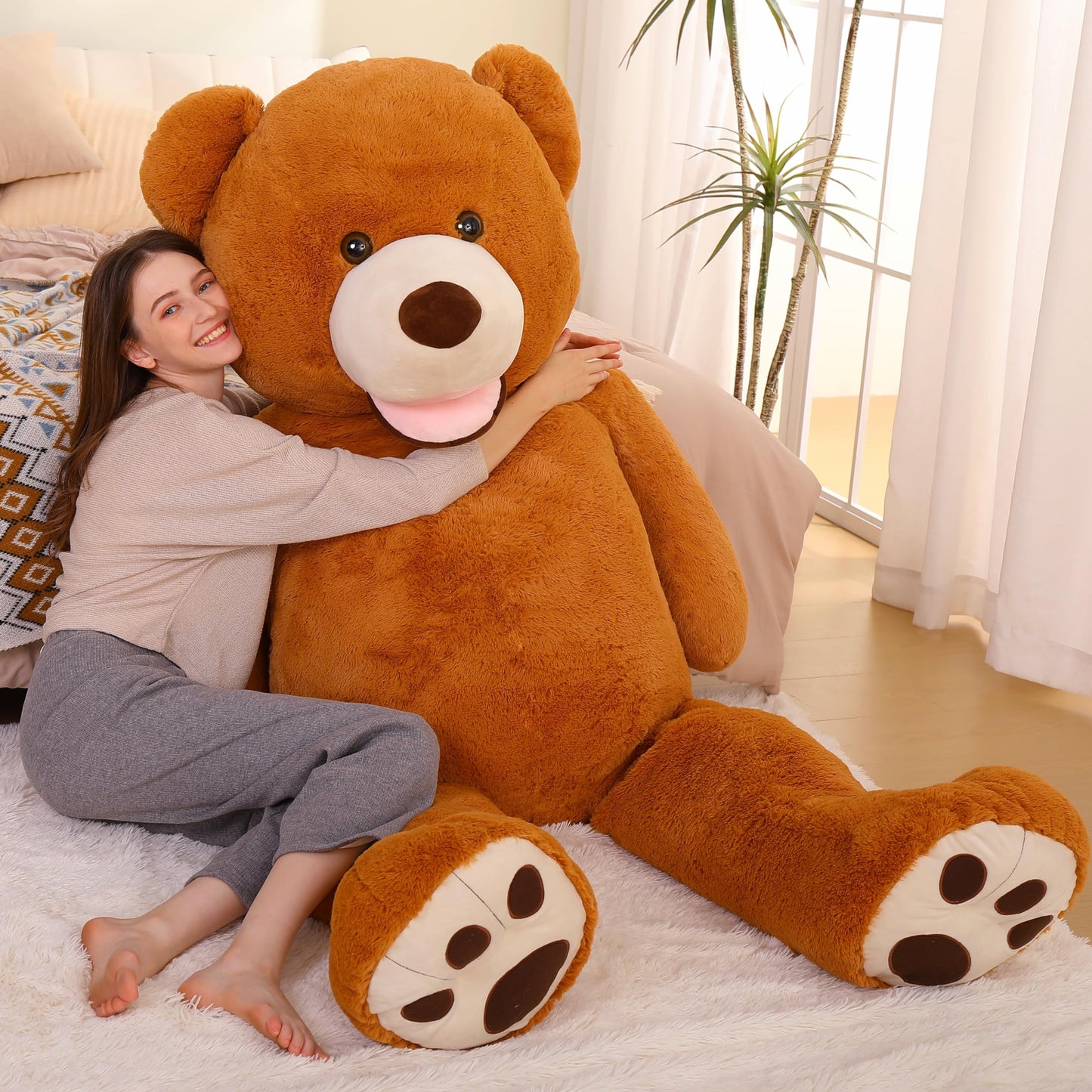 MorisMos Giant Teddy Bear Plush 5ft – Life-Size Hug Gift