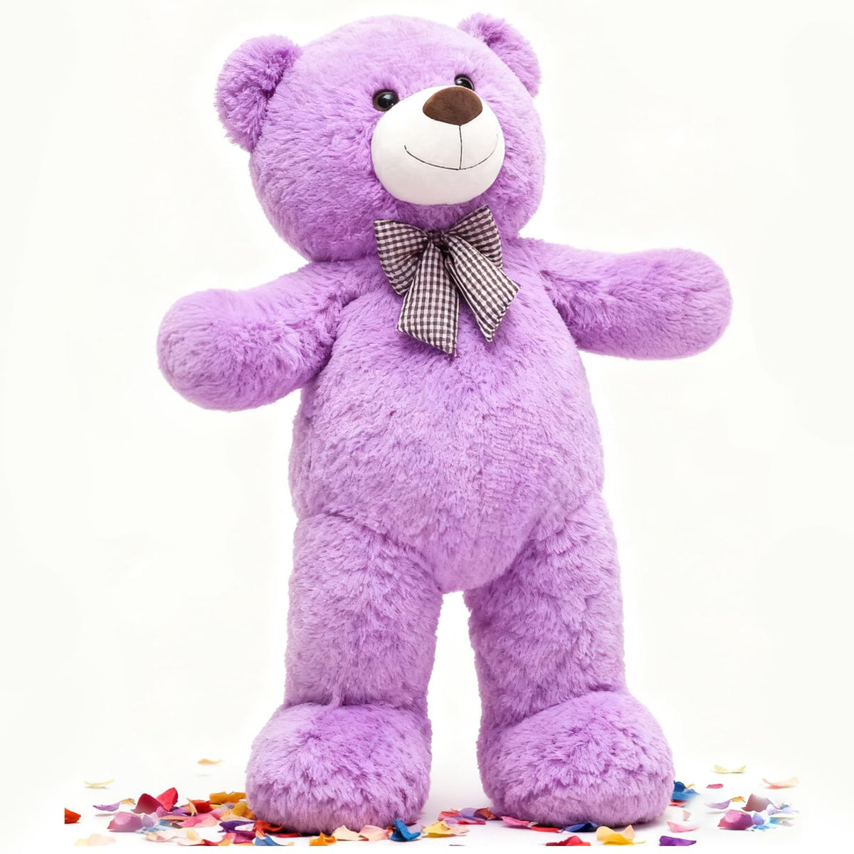 MorisMos Giant Teddy Bear 4 Feet – Violet Plush Gift for Any Occasion