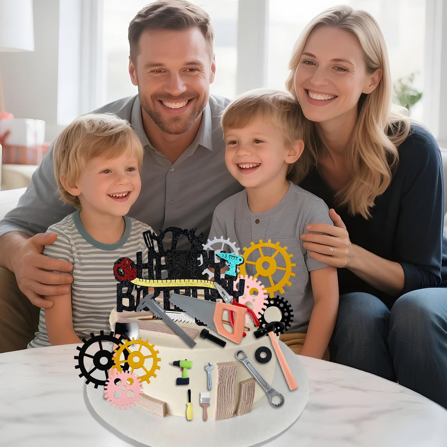 Morofme Tools Cake Topper Set – Hammer, Wrench & Screwdrivers for Construction Themed Cakes