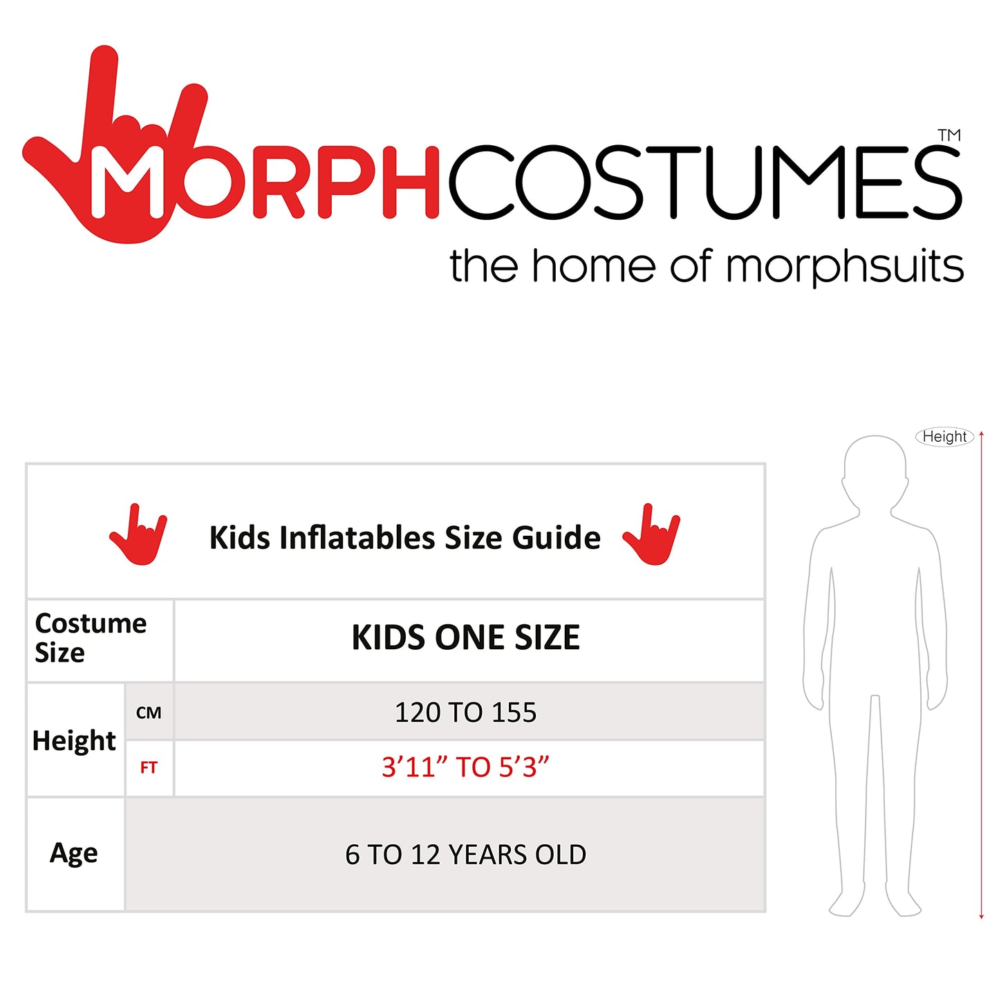 Morph Inflatable Sumo Wrestler Costume for Kids | Red Sumo Suit for Halloween & Play