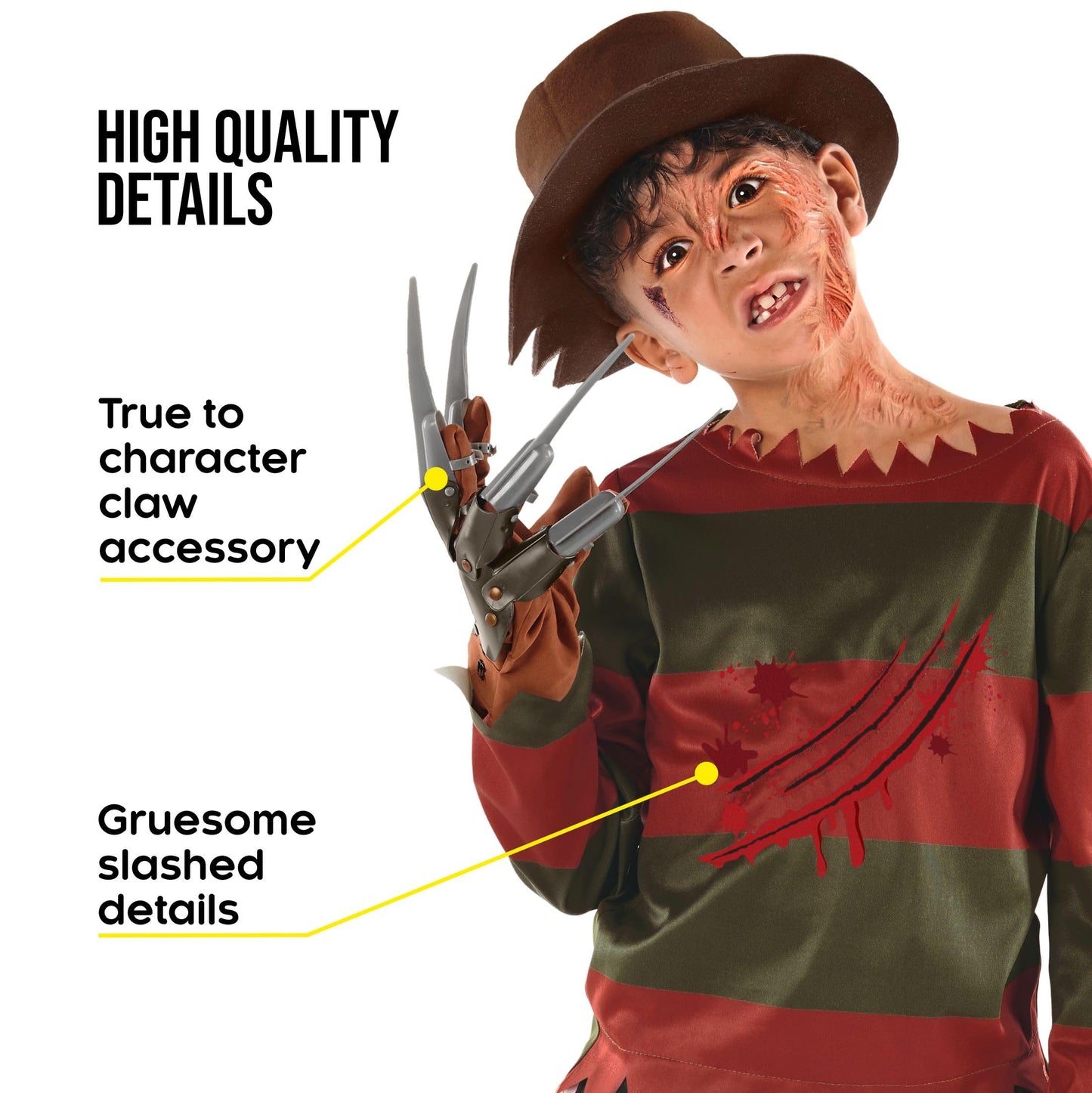 Morph Nightmare Killer Costume for Kids – Nightmare Stalker Horror Outfit (Boys, Large)