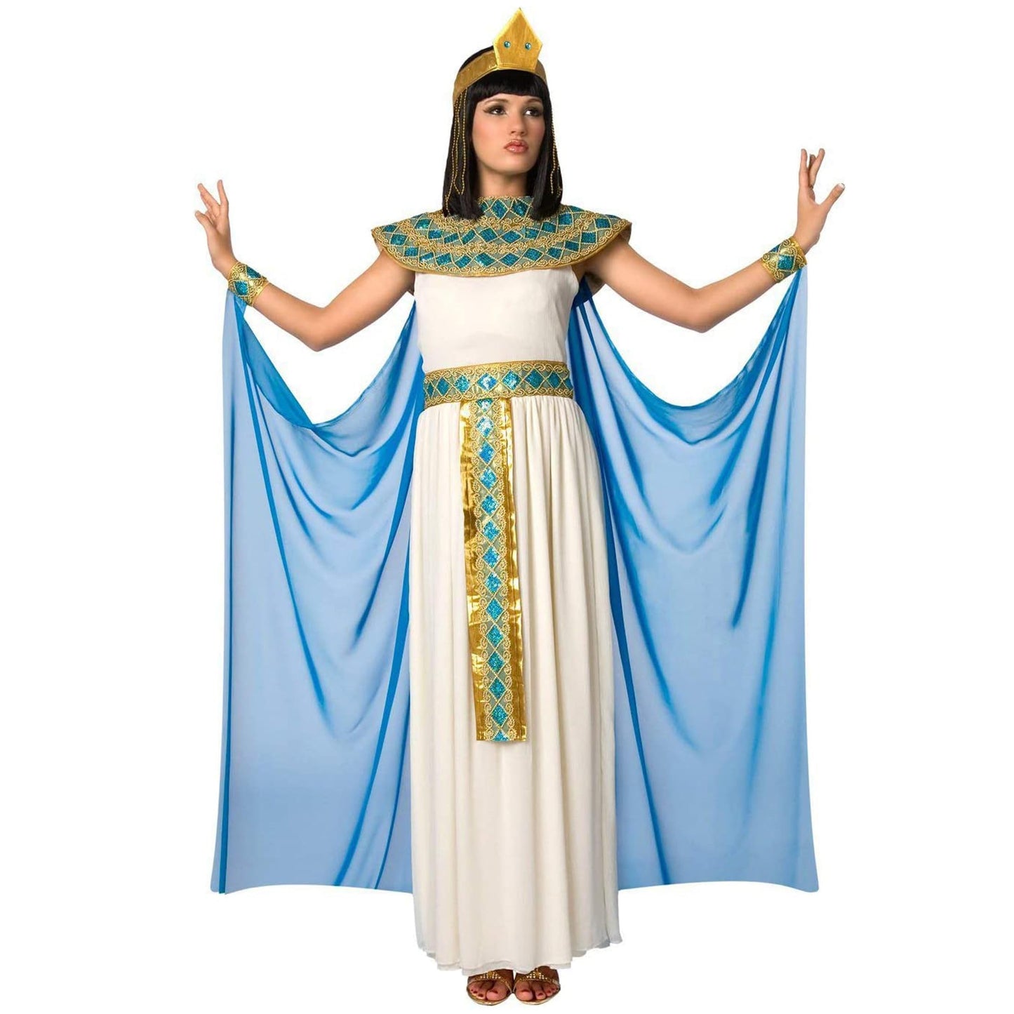 Morph Women's Blue Cleopatra Costume – Egyptian Queen Outfit for Halloween Parties