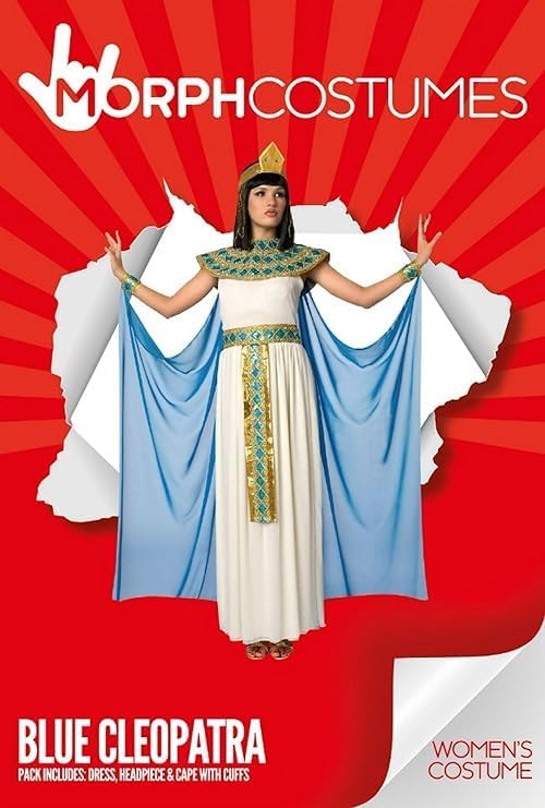 Morph Women's Blue Cleopatra Costume – Egyptian Queen Outfit for Halloween Parties