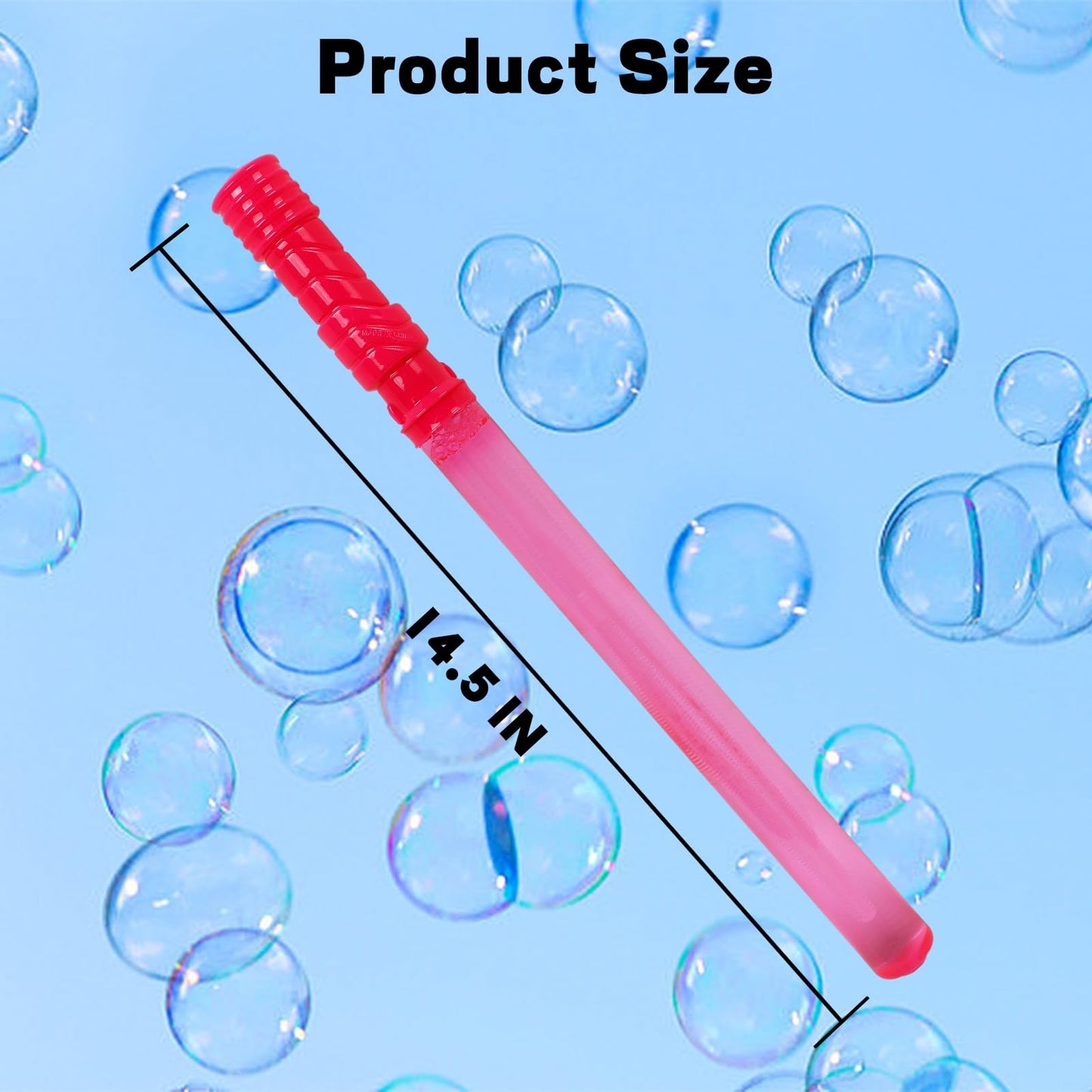 MorTime 24 Pack Bubble Wands for Kids - 8 Colors, 4.1 oz Solution | Easter Party Fun