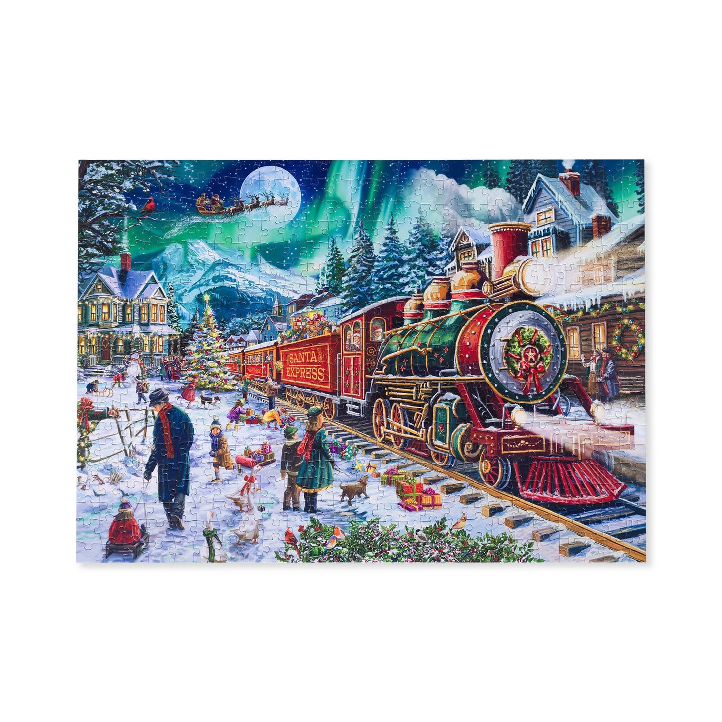 Mosaic Puzzles: Christmas Cheer on The Tracks - Premium 500-Piece Jigsaw for Adults