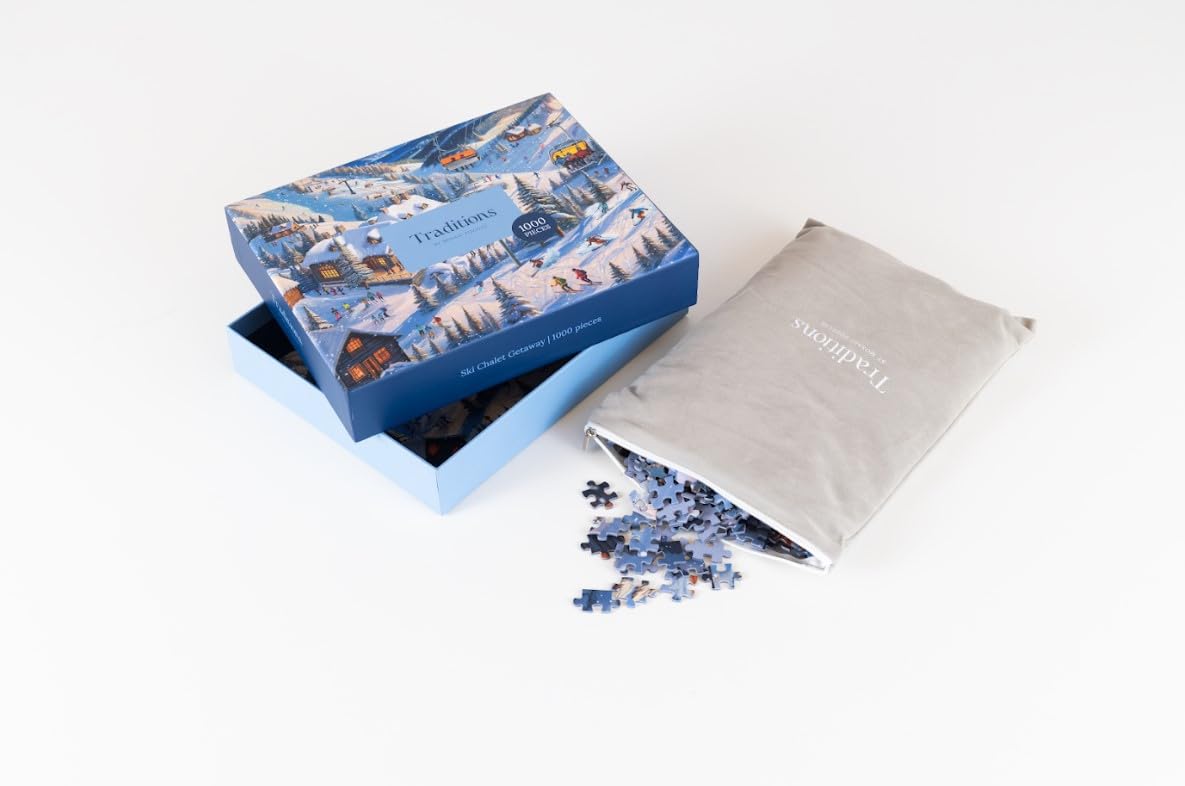 Mosaic Puzzles Ski Chalet Getaway 1000-Piece Premium Jigsaw Puzzle for Adults