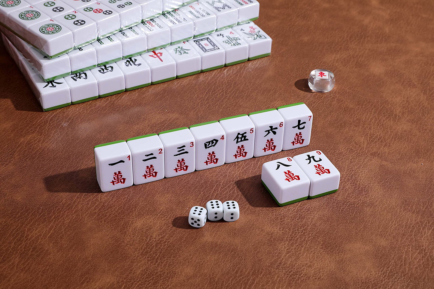 Mose Cafolo Professional Chinese Mahjong Game Set – Large Tiles, 146-Tile Complete Set with Carrying Case