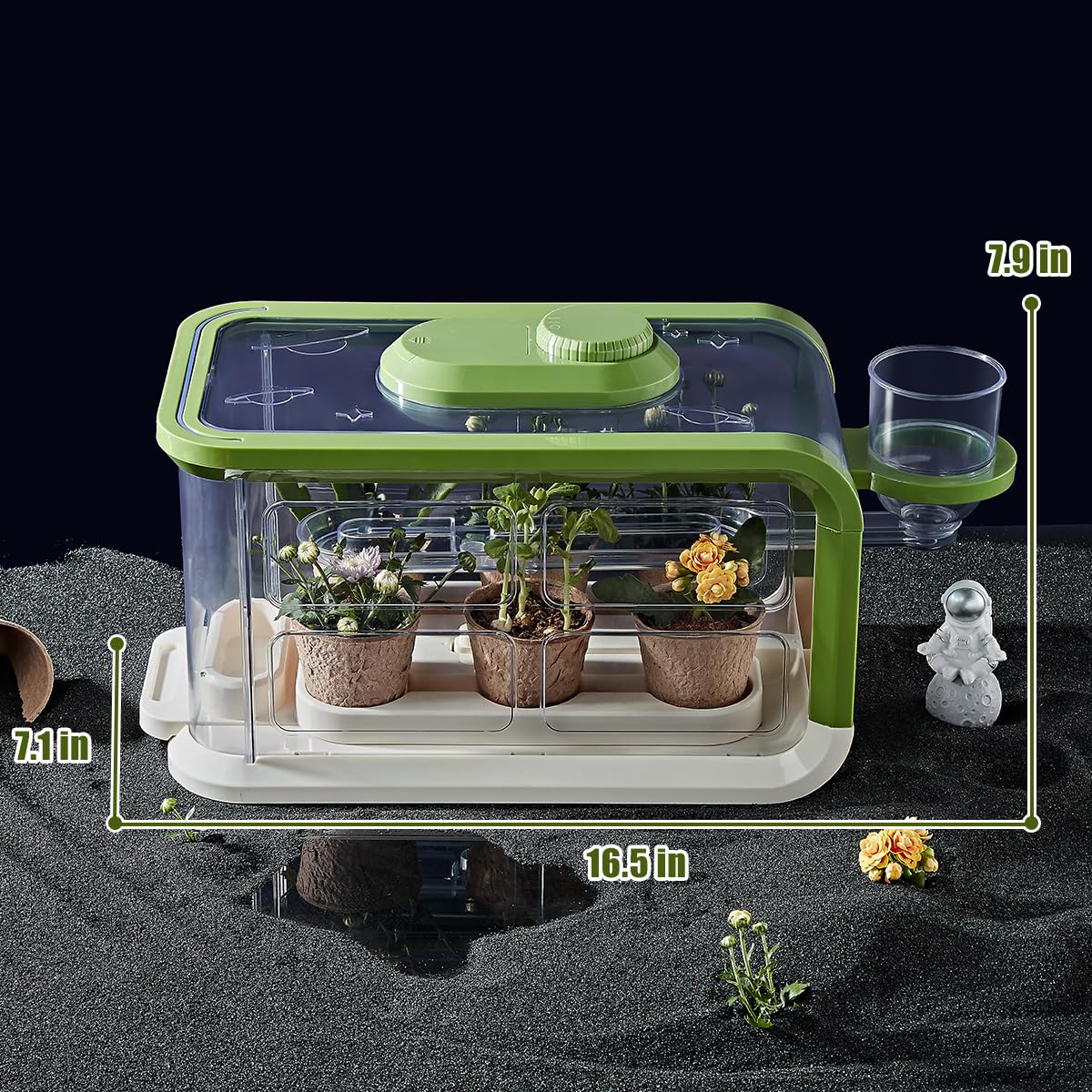 Mostop Kids Plant Growing Kit — Greenhouse with Drip Irrigation & Grow Lights
