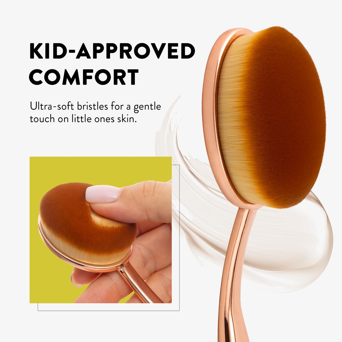 MotherCould Premium Sunscreen Brush Set – Rose Gold (2 Pack) – Mess-Free Sun Care
