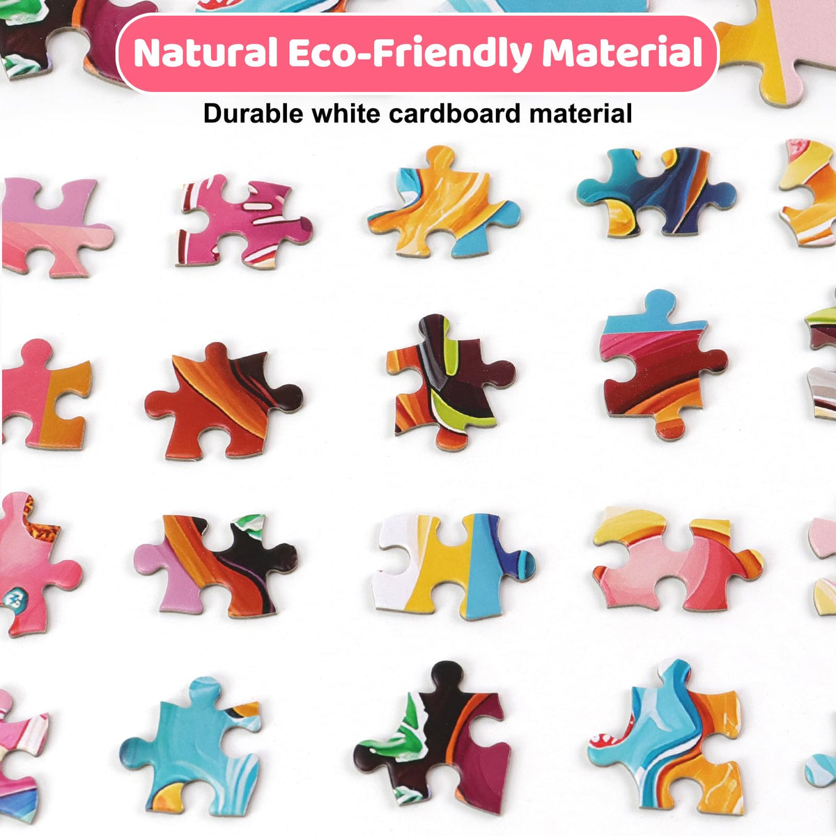 Motiloo 500 Piece Donuts Puzzle – Colorful Donut Jigsaw for Adults & Families | 20 x 14 Inches