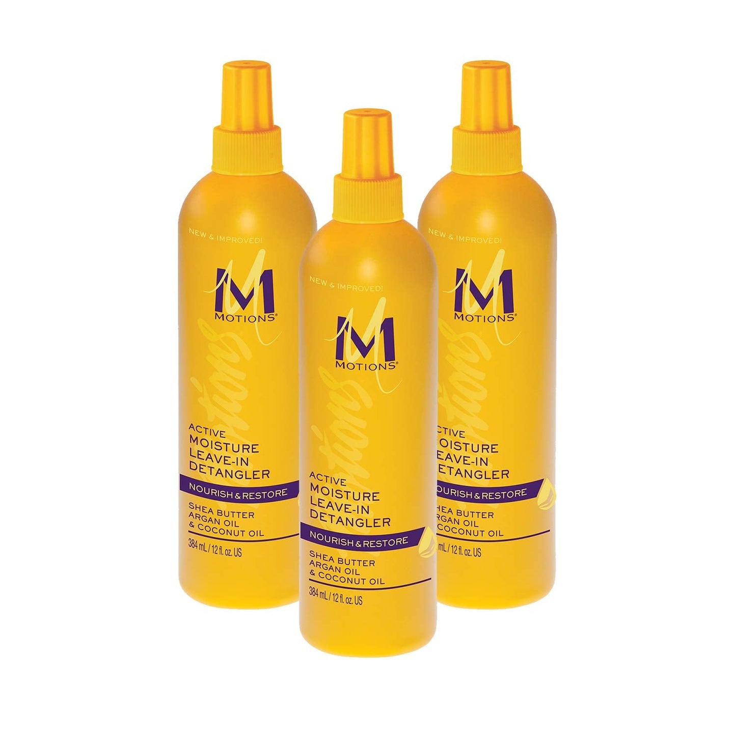 Motions Active Moisture Leave-In Detangler — Shea Butter, Argan Oil & Coconut Oil (3-Pack)
