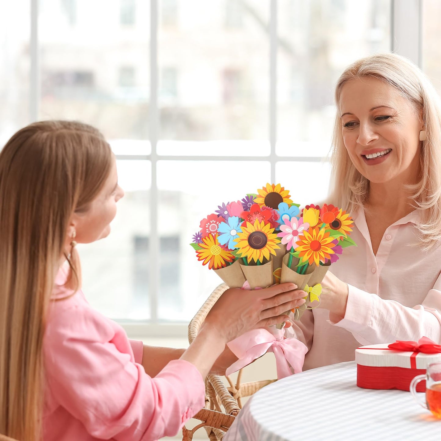 Motipuns 48-Set Flower Bouquet Craft Kit | DIY Paper Flowers & Gift Ideas