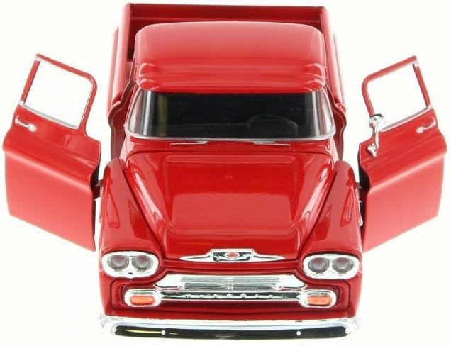 Motormax 1:24 American Classics 1958 Chevrolet Apache Fleet Side Pickup Diecast Truck – Red