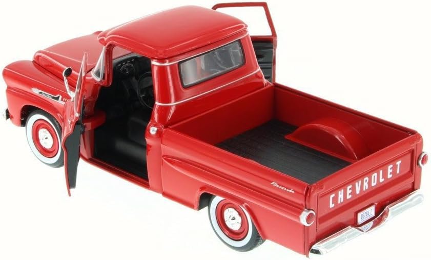 Motormax 1:24 American Classics 1958 Chevrolet Apache Fleet Side Pickup Diecast Truck – Red