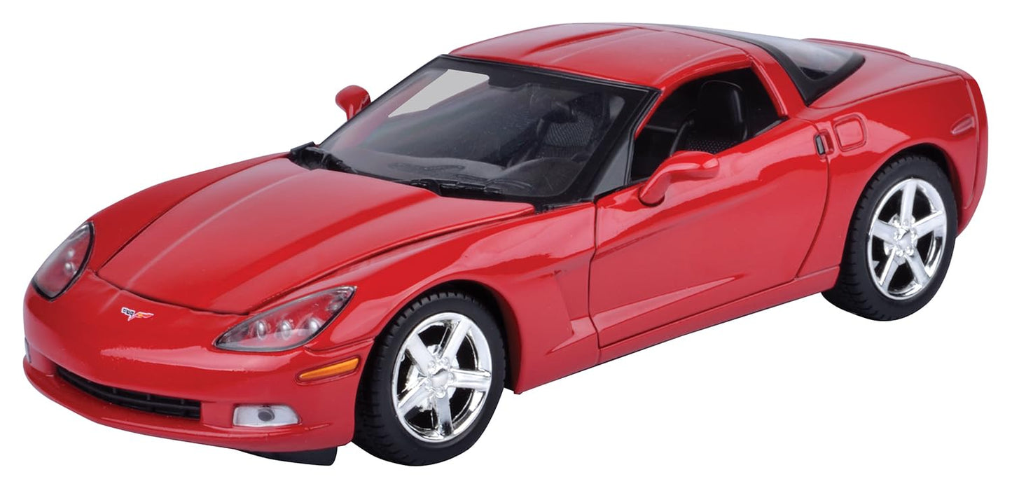 Motormax 1:24 Chevy Corvette C6 Coupe Red Diecast Model Car 2005 73270