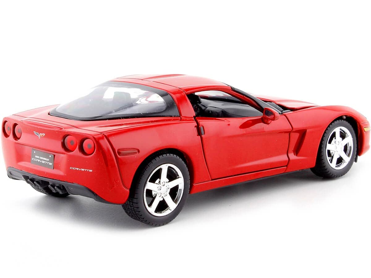 Motormax 1:24 Chevy Corvette C6 Coupe Red Diecast Model Car 2005 73270
