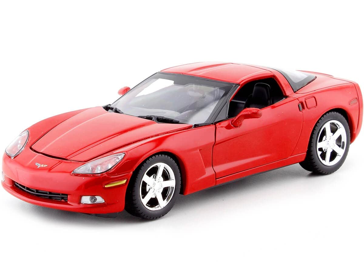 Motormax 1:24 Chevy Corvette C6 Coupe Red Diecast Model Car 2005 73270
