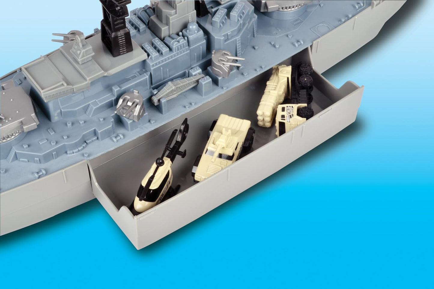Motormax USS Giant Battleship Playset – 28in Deluxe Model with Diecast Aircraft