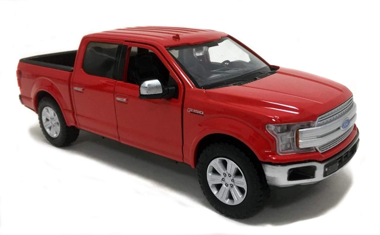 Motormaxx 2019 Ford F-150 Lariat Crew Cab Diecast Model – Red, 1:24–1:27 Scale (79363)