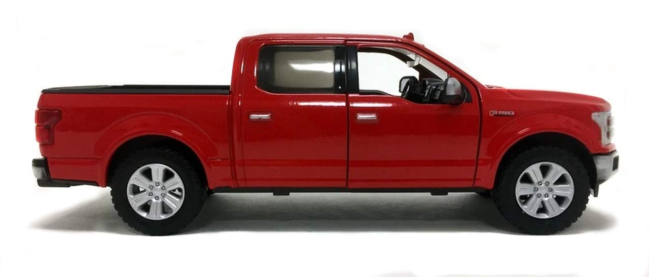 Motormaxx 2019 Ford F-150 Lariat Crew Cab Diecast Model – Red, 1:24–1:27 Scale (79363)