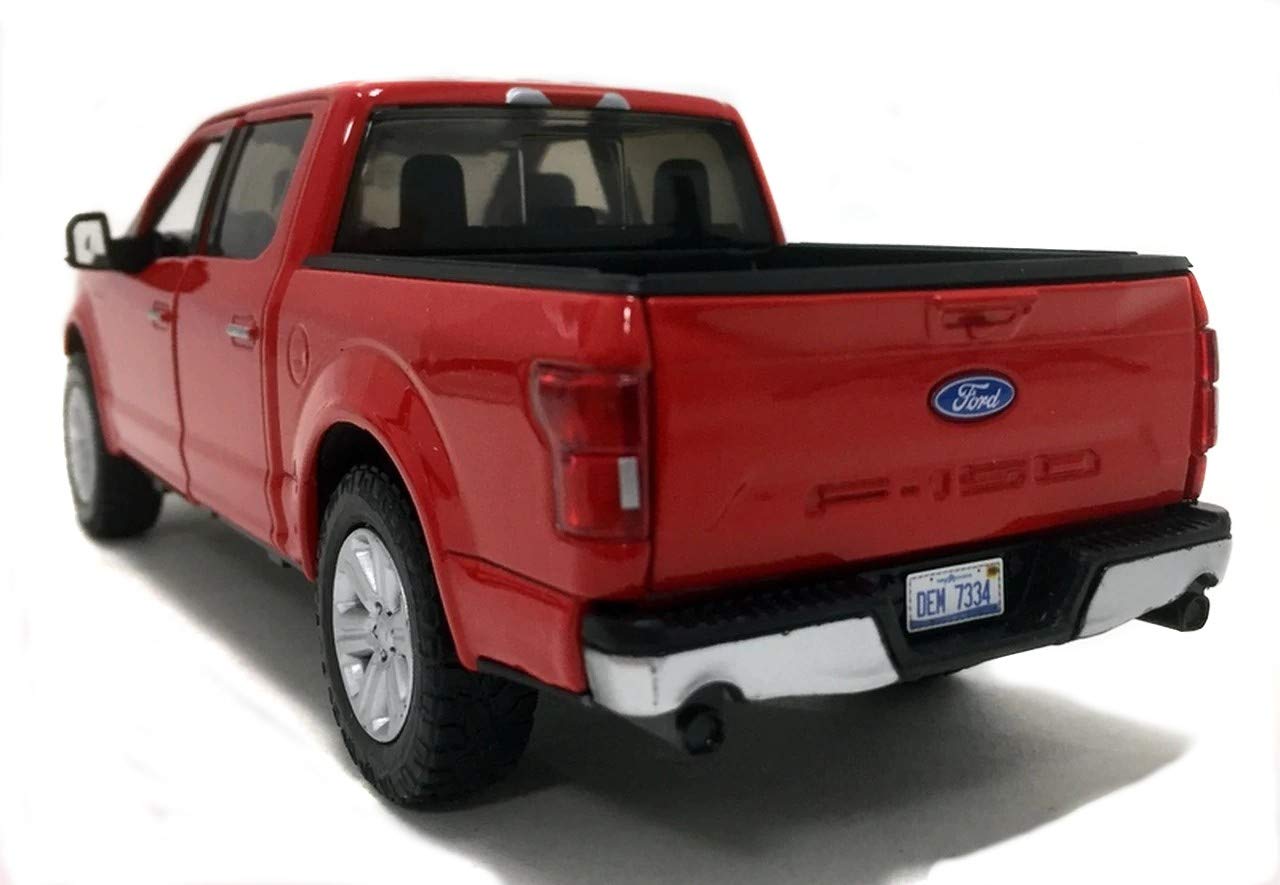 Motormaxx 2019 Ford F-150 Lariat Crew Cab Diecast Model – Red, 1:24–1:27 Scale (79363)