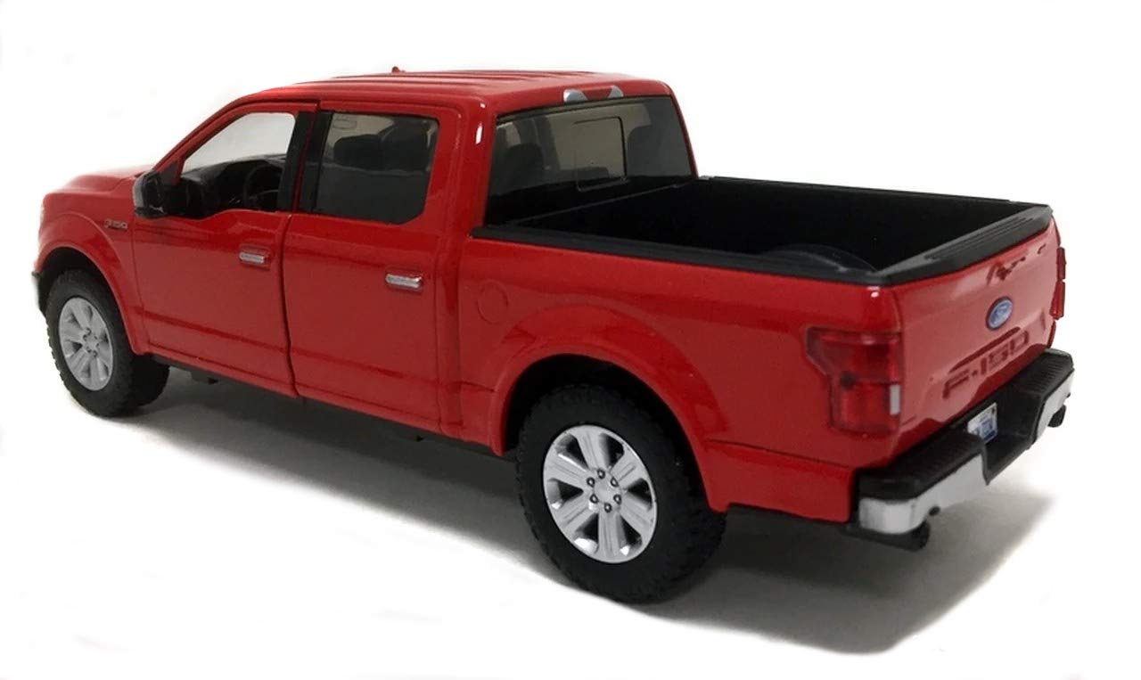 Motormaxx 2019 Ford F-150 Lariat Crew Cab Diecast Model – Red, 1:24–1:27 Scale (79363)