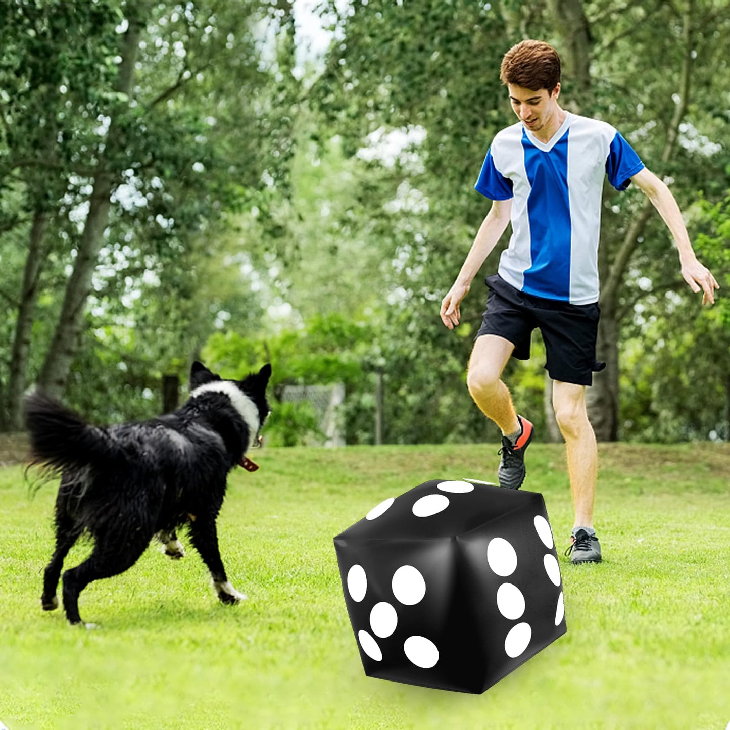 Mototo 4 Pieces Jumbo Inflatable Dice – 12.6-Inch Large Indoor Outdoor Party Set