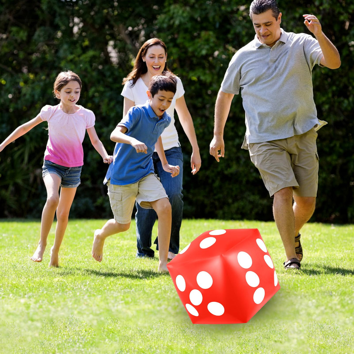 Mototo 4 Pieces Jumbo Inflatable Dice – 12.6-Inch Large PVC Dice for Indoor & Outdoor Fun