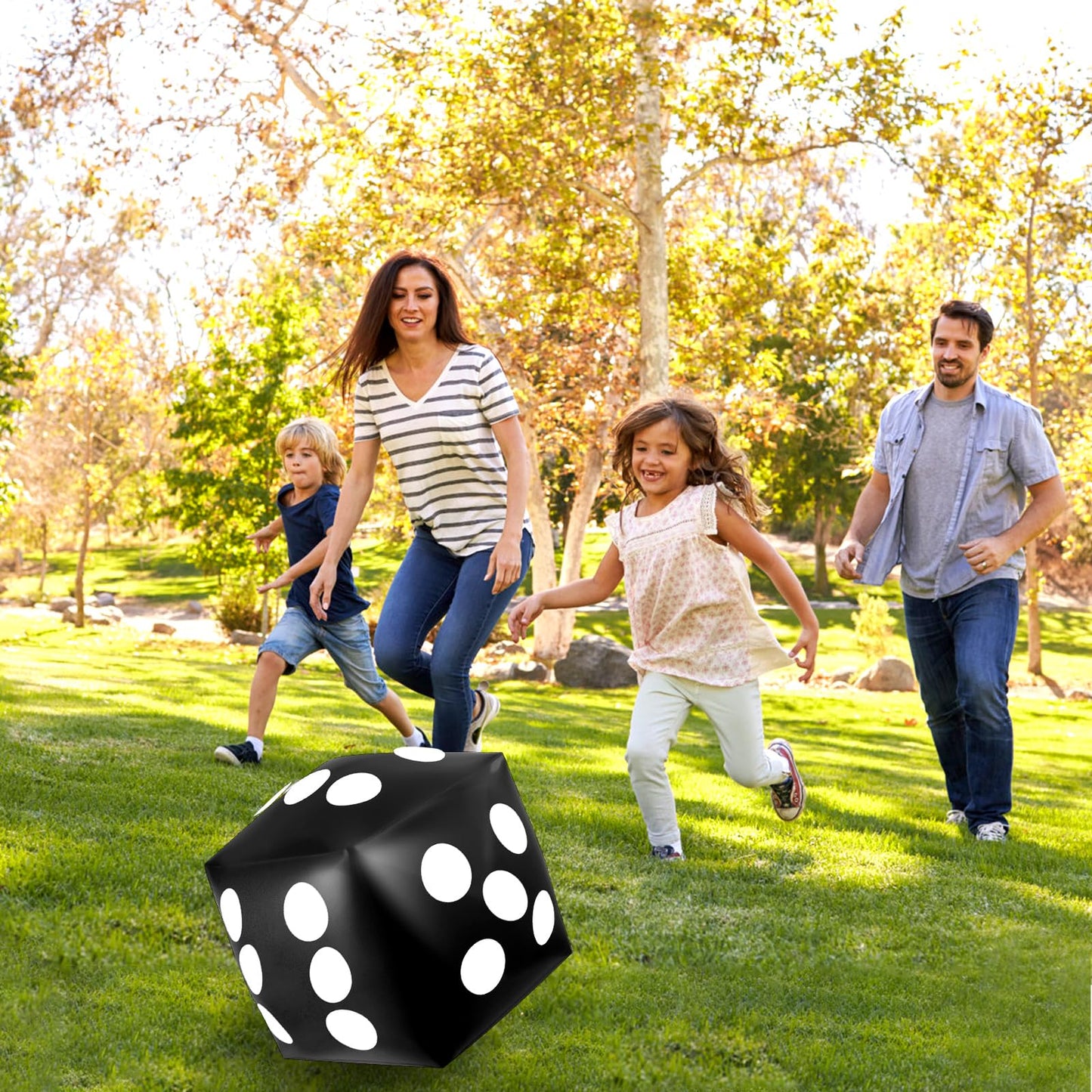 Mototo 4 Pieces Jumbo Inflatable Dice – 12.6-Inch Large Indoor Outdoor Party Set