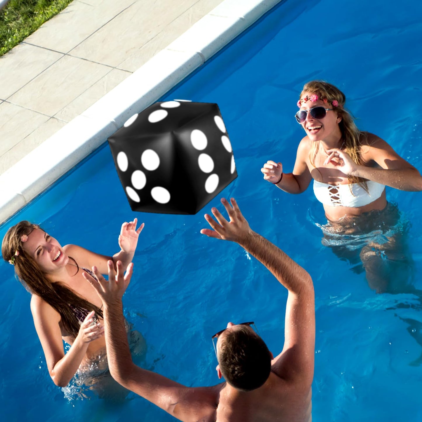 Mototo 4 Pieces Jumbo Inflatable Dice – 12.6-Inch Large Indoor Outdoor Party Set