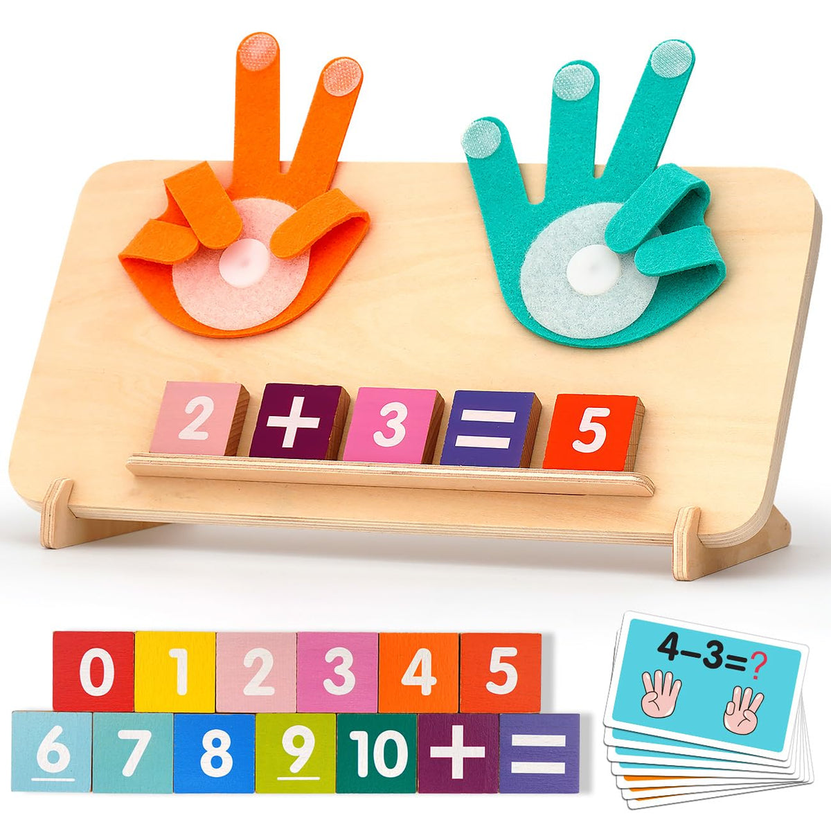 MOTREE Preschool Learning Toys: Montessori Math Blocks for Toddlers 2-4 | Early Counting & Fine Motor Skills