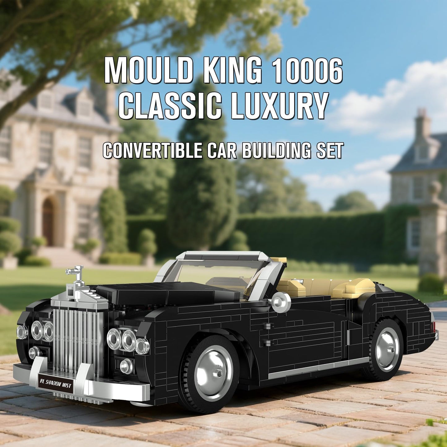 Mould King 10006 Classic Car Building Set – 1096+ Pieces Luxury Convertible Kit