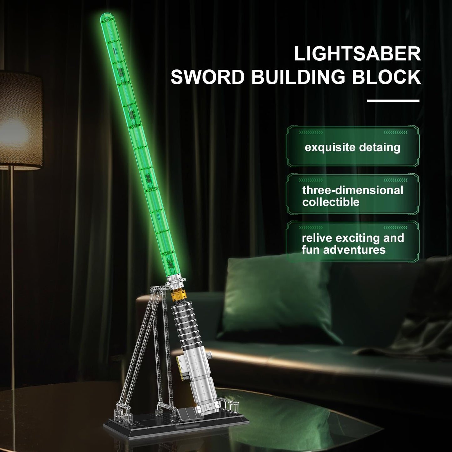 Mould King 10140 Lightsaber Building Set – LED Light, 1126 Pieces, Adult Cosplay