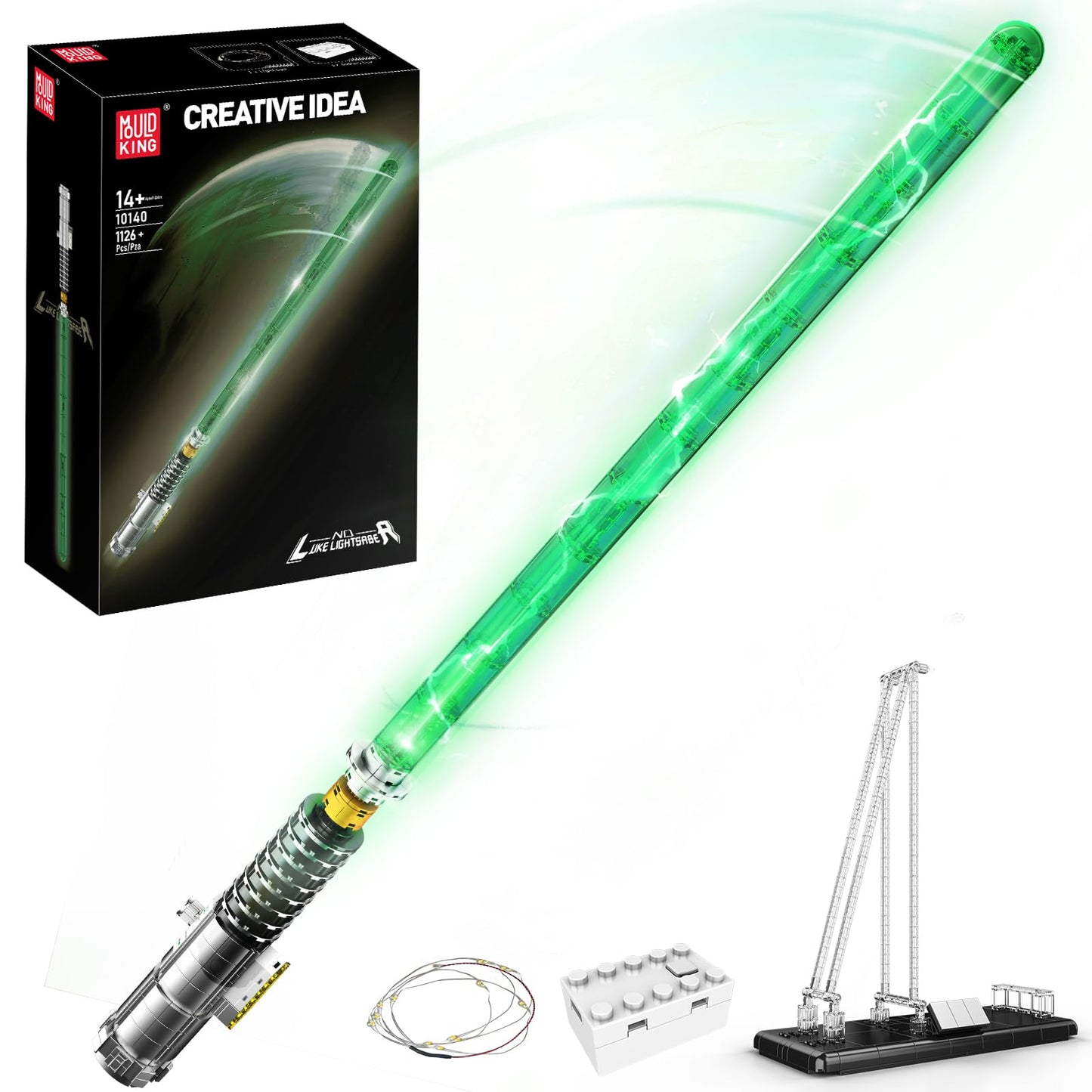 Mould King 10140 Lightsaber Building Set – LED Light, 1126 Pieces, Adult Cosplay
