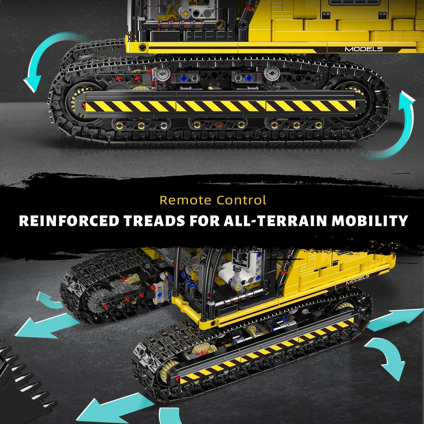 Mould King 13112 Upgraded RC Excavator – 2169+ Parts, Dual Remote & App Control