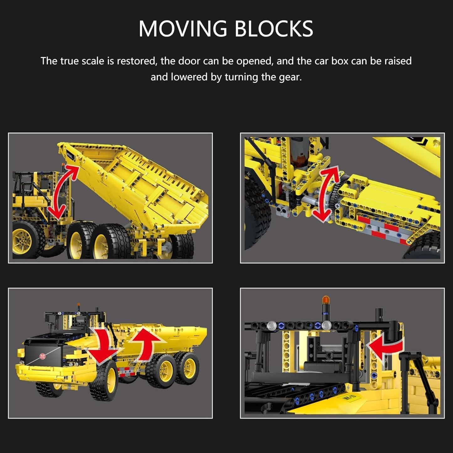 Mould King 17010 Engineering Dump Truck – 1888-Piece RC Building Kit