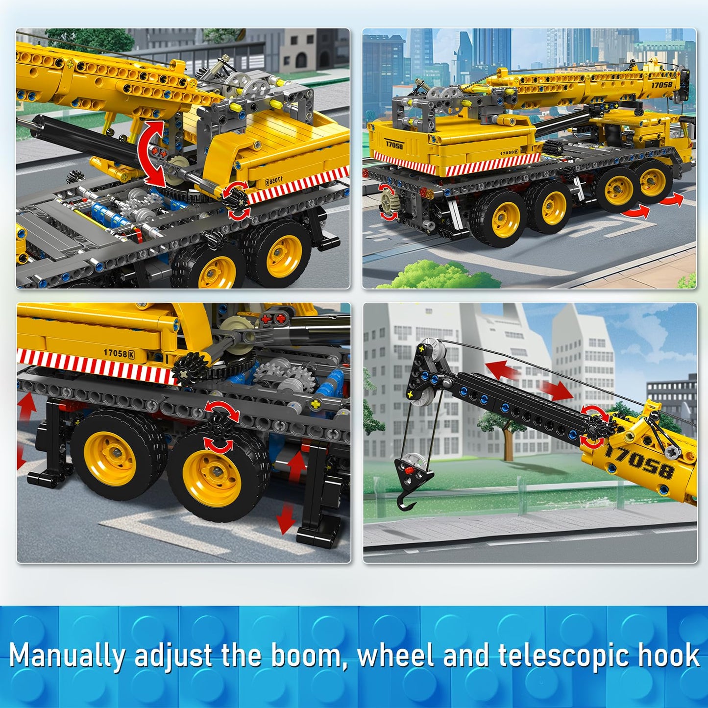 Mould King 17058 City Mobile Crane Truck Building Set – 997 Pieces