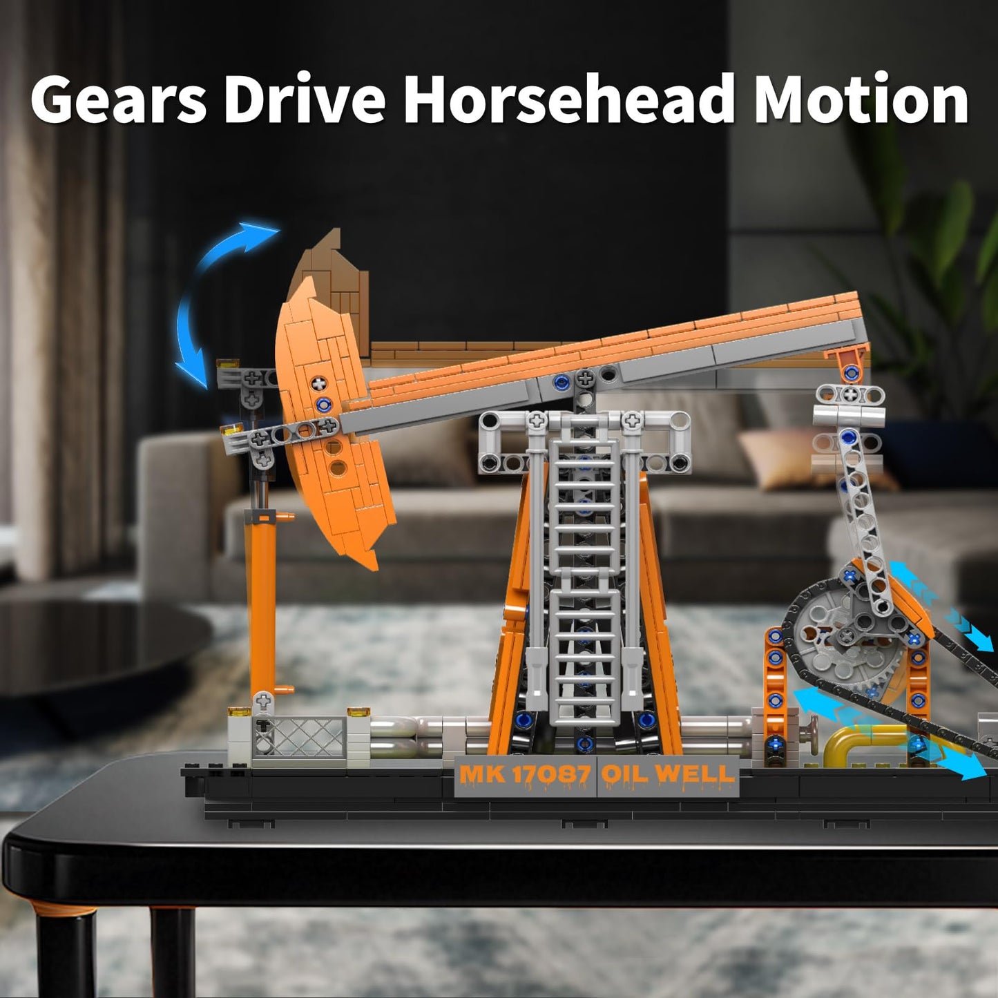 Mould King 17087 Oilfield Movable Building Set | Battery Powered Pumpjack Model