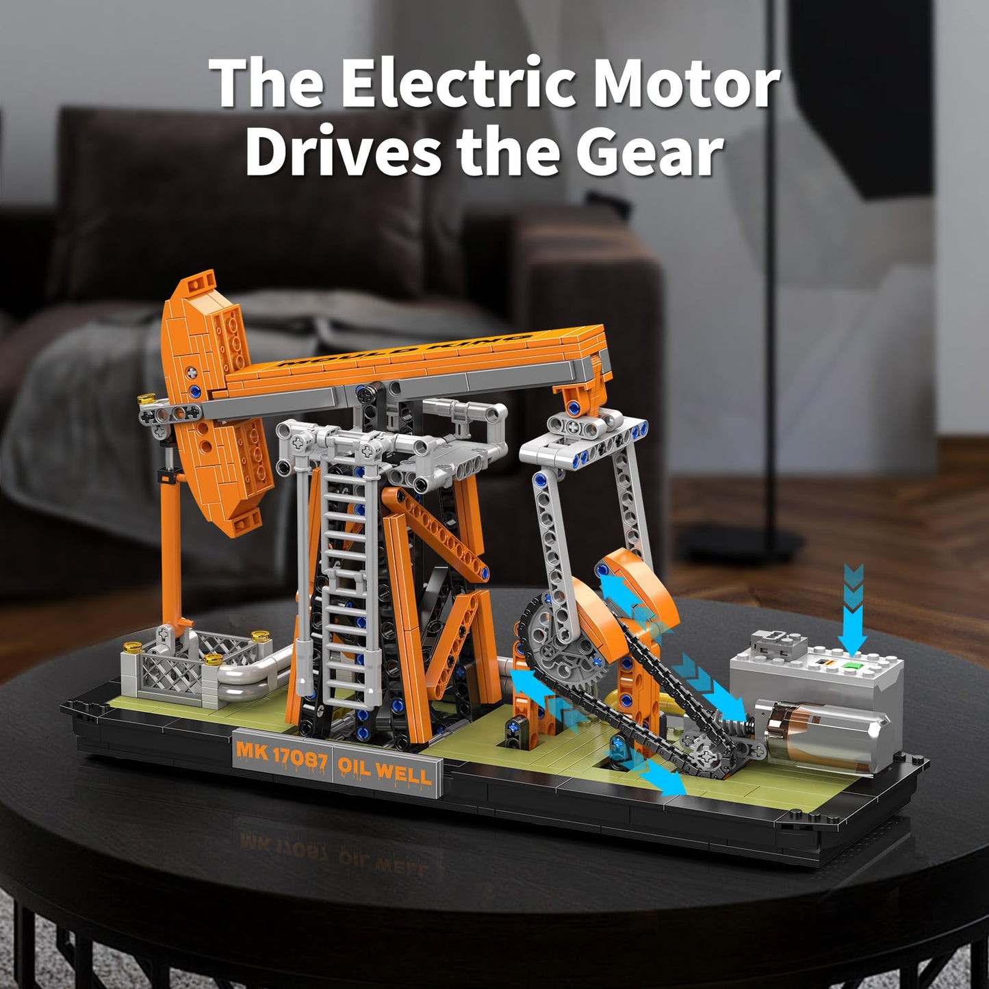 Mould King 17087 Oilfield Movable Building Set | Battery Powered Pumpjack Model